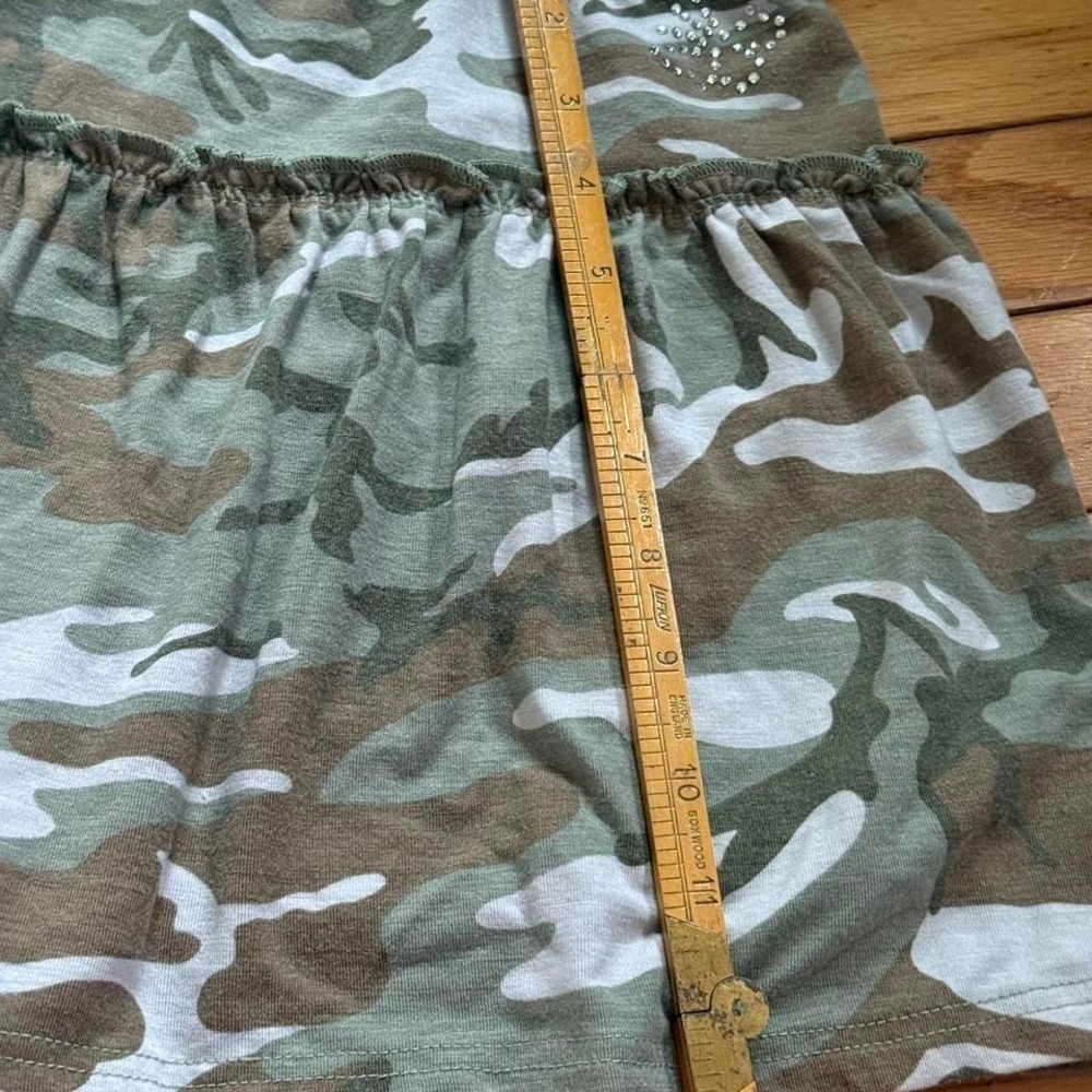 Y2K butterfly rhinestone camo skirt with built in shorts! - Picture 7 of 8